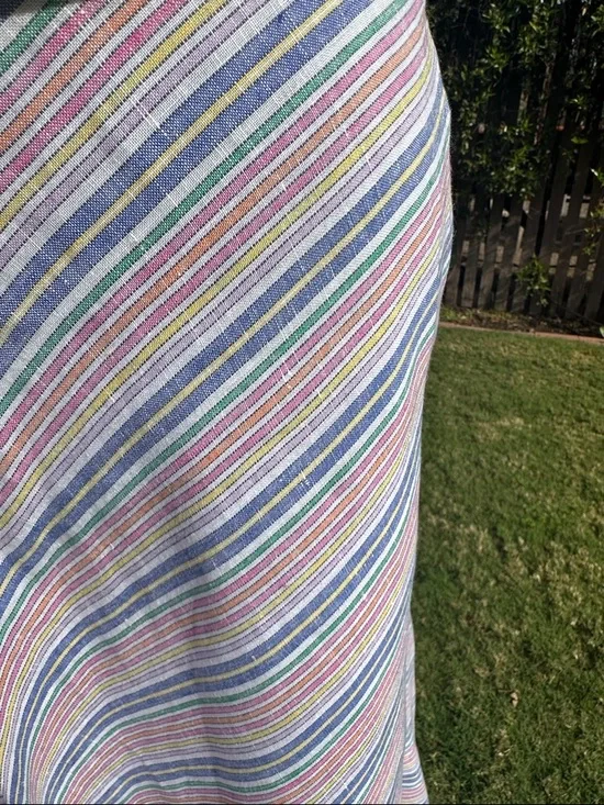 Talbots Pastel Chevron Maxi Skirt in Blue, Pink & Cream - Picture 2 of 7